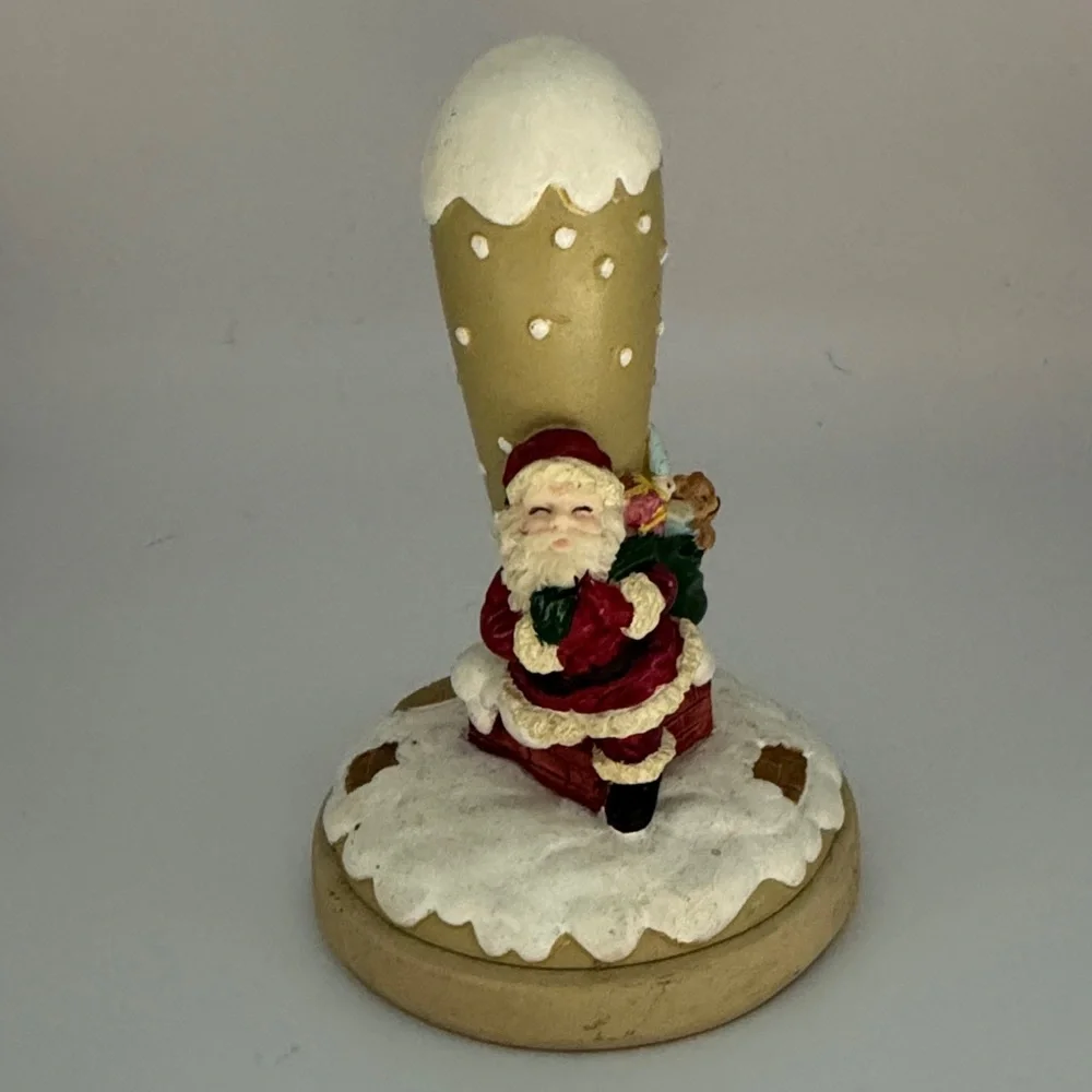 Vintage Brien Bag Cookie Art Stamp PressChristmas Eve Santa with Toy Bag ?1997?